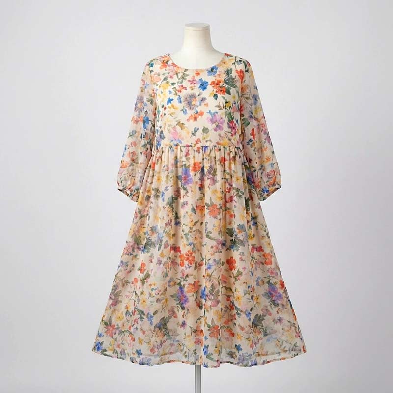 Women's Floral Chiffon Dress